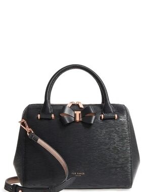 TED BAKER Small Bowsiia Leather Bowler Bag - Black NWT